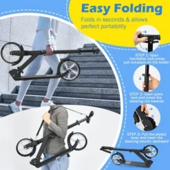 Costway Folding Kick Scooter Lightweight Sports Scooter For Teens Adult Wish Strap 8'' Wheel -Kiddie Kingdom Store GUEST a3170565 0f8c 4677 b480 6eafe7a462c8