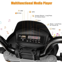 Costway 12V Kids Ride-On Motorcycle Motor Bike W/ Training Wheels Red Black -Kiddie Kingdom Store GUEST a4080046 ba01 4a8e 9959 19ef2198fcc1