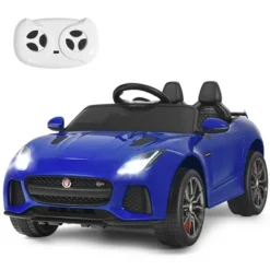 Costway 12V Jaguar F-Type SVR Licensed Kids Ride On Car Motorized Vehicle W/ MP3 Navy -Kiddie Kingdom Store GUEST a447a425 5a43 4173 86a3 f46d8e75d976