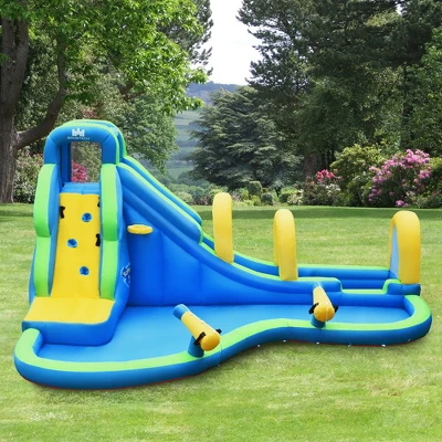 Costway Inflatable Water Slide Kids Bounce House Castle Splash Water Pool With 750W Blower 3 Costway Inflatable Water Slide Kids Bounce House Castle Splash Water Pool With 750W Blower