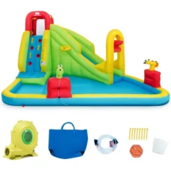 Costway Inflatable Water Slide Kids Bounce House W/480w Blower -Kiddie Kingdom Store GUEST a56b183a 3a42 4865 af09 b30e33ff5942