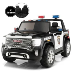 Costway 12V Licensed GMC Kids Ride On Police Car 2-Seater Truck W/Remote Control & Music -Kiddie Kingdom Store GUEST a6377f2f 7fe4 40df 9374 6c0618e07df7