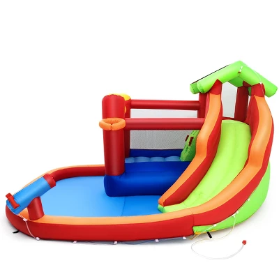 Costway Inflatable Slide Bouncer And Water Park W/ Splash Pool Water Cannon And Blower 5 Costway Inflatable Slide Bouncer And Water Park W/ Splash Pool Water Cannon And Blower - Image 3