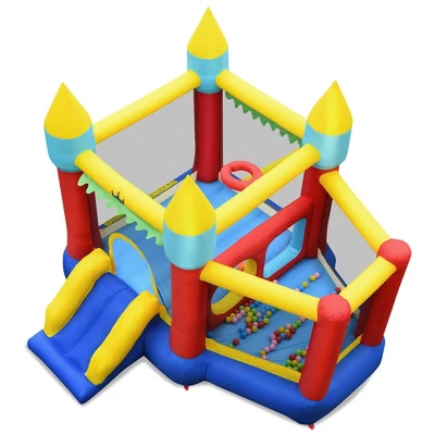 Costway Inflatable Bounce House Slide Jumping Castle W/ Tunnels Ball Pit & 480W Blower 6 Costway Inflatable Bounce House Slide Jumping Castle W/ Tunnels Ball Pit & 480W Blower - Image 4