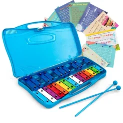 Costway 25 Notes Kids Glockenspiel Chromatic Metal Xylophone W/Case And 2 Mallets -Kiddie Kingdom Store GUEST a8369c62 98a2 439a aba2 1e16053ec946