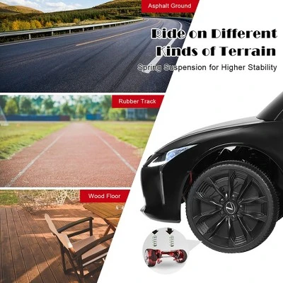 Costway 12V Kids Ride On Car Lexus LC500 Licensed Remote Control Electric Vehicle Black 5 Costway 12V Kids Ride On Car Lexus LC500 Licensed Remote Control Electric Vehicle Black - Image 3