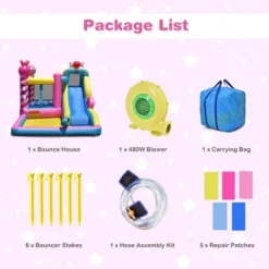 Costway Inflatable Bounce House Sweet Candy Bouncy Castle W/ Water Slide& 480W Blower 19 Costway Inflatable Bounce House Sweet Candy Bouncy Castle W/ Water Slide& 480W Blower -Kiddie Kingdom Store GUEST a8a0ef8f 39a5 4b7e b333 bf2ddc7e2b18