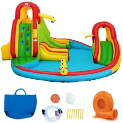 Costway Kids Inflatable Water Slide Bounce Park Splash Pool With Water Cannon & 550W Blower 18 Costway Kids Inflatable Water Slide Bounce Park Splash Pool With Water Cannon & 550W Blower -Kiddie Kingdom Store GUEST a8ecc940 5e23 4b9d 87e4 aab0ec565c93