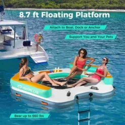 Costway 8.7 Ft Inflatable Floating Dock With Detachable Ladder Mesh Swim Lounge Beach 16 Costway 8.7 Ft Inflatable Floating Dock With Detachable Ladder Mesh Swim Lounge Beach -Kiddie Kingdom Store GUEST a997e743 e2b9 451d a1cb a525035978ab