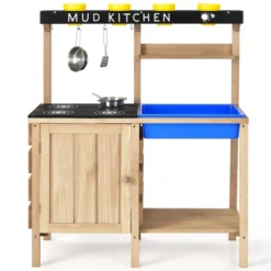 Costway Kids Kitchen Playset Wooden Outdoor Mud Kitchen Pretend Play Toy W/ Kitchenware 19 Costway Kids Kitchen Playset Wooden Outdoor Mud Kitchen Pretend Play Toy W/ Kitchenware -Kiddie Kingdom Store GUEST a9b6985e e0ef 450f 9875 0fe52c6b070c