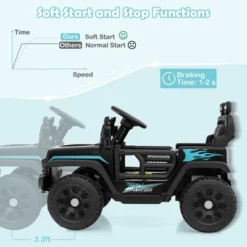 Costway 12V Kids Ride On Truck Car Battery Powered Electric Vehicle With Remote Control White/Purple/Red/Blue/Black/Pink -Kiddie Kingdom Store GUEST aa26ecd0 4095 4c07 b8e9 98f3deb29157