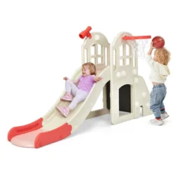 Costway 6-In-1 Large Slide For Kids Toddler Climber Slide Playset W/ Basketball Hoop -Kiddie Kingdom Store GUEST aaabf3cd 97d0 4191 b3a6 9cf389c25f64