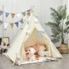Costway Kids Canvas Play Tent Foldable Playhouse Toys For Indoor Outdoor -Kiddie Kingdom Store GUEST aacfca07 9616 45e5 bdce ede432e40280