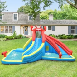 Costway Inflatable Water Slide Crab Dual Slide Bounce House Splash Pool W/ 950W Blower -Kiddie Kingdom Store GUEST aae803a7 4634 415d b103 c83fd1f0090b