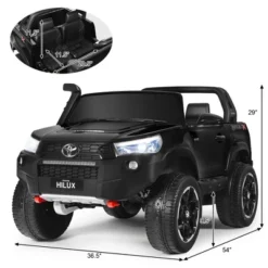 Costway 2x12V Licensed Toyota Hilux Ride On Truck Car 2-Seater 4WD W/ Remote Control -Kiddie Kingdom Store GUEST ab413a6e 9a73 4a7e 85dc 8cf1e7548222