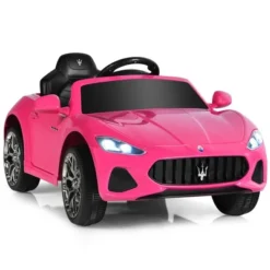 Costway 12V Kids Ride On Car Maserati GranCabrio Licensed W/ Remote Control& Lights Pink -Kiddie Kingdom Store GUEST ab45fd98 6b39 4137 9cf3 1447611c3b42