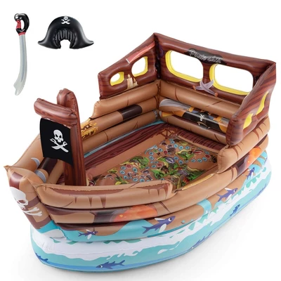 Costway Inflatable Pirate Ship Playhouse With Built In Motor Inflatable Toy Sword 12 Costway Inflatable Pirate Ship Playhouse With Built In Motor Inflatable Toy Sword - Image 10