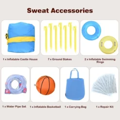 Costway 7 In 1 Inflatable Dual Slide Water Park Climbing Bouncer -Kiddie Kingdom Store GUEST ae32f1e6 f576 46c8 a578 15fe2a8d5b11