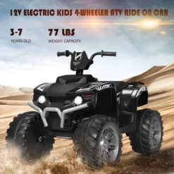 Costway 12V Kids 4-Wheeler ATV Quad Ride On Car W/ LED Lights Music USB -Kiddie Kingdom Store GUEST af18ad00 7f7f 4c31 befd 4dee31a0acc1