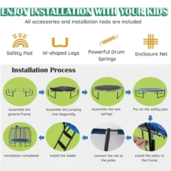 Costway 10FT Recreational Trampoline W/ Basketball Hoop Safety Enclosure Net Ladder 18 Costway 10FT Recreational Trampoline W/ Basketball Hoop Safety Enclosure Net Ladder -Kiddie Kingdom Store GUEST af2a5d6c 98a5 4a51 95c8 ddbf28c6b030