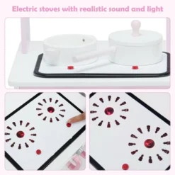 Costway Kids Play Kitchen Wooden Pretend Play Cooking Set Toys W/ Accessories -Kiddie Kingdom Store GUEST b0c3b142 6900 4bc1 9fa7 2f2991827708