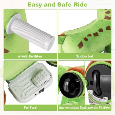 Costway 6V Kids Ride On Dinosaur With Padded Sea Foot Pedal Music Forward & Wheels 8 Costway 6V Kids Ride On Dinosaur With Padded Sea Foot Pedal Music Forward & Wheels - Image 6