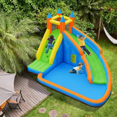Costway Inflatable Water Slide Mighty Bounce House Jumper Castle W/ 480W Blower 4 Costway Inflatable Water Slide Mighty Bounce House Jumper Castle W/ 480W Blower - Image 2