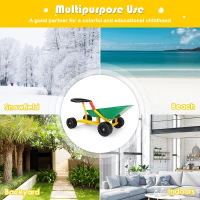 Costway Heavy Duty Kids Ride-on Sand Dumper Front Tipping W 4 Wheels Sand Toy Gift 8 Costway Heavy Duty Kids Ride-on Sand Dumper Front Tipping W 4 Wheels Sand Toy Gift - Image 6