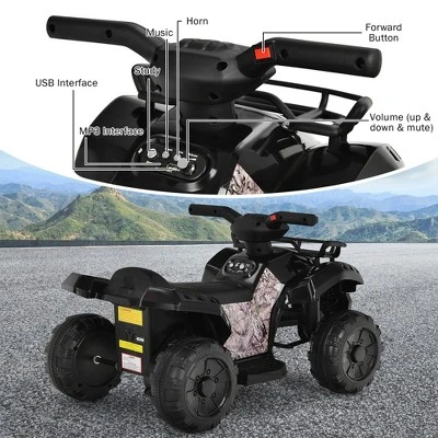 Costway 6V Kids ATV Quad Electric Ride On Car Toy Toddler With LED Light MP3 9 Costway 6V Kids ATV Quad Electric Ride On Car Toy Toddler With LED Light MP3 - Image 7