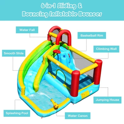 Costway Inflatable Kids Water Slide Jumper Bounce House Splash Water Pool Without Blower 8 Costway Inflatable Kids Water Slide Jumper Bounce House Splash Water Pool Without Blower - Image 6