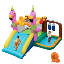 Costway Flamingo-Themed Bounce Castle 7-in-1 Kids Inflatable Jumping House 25 Costway Flamingo-Themed Bounce Castle 7-in-1 Kids Inflatable Jumping House -Kiddie Kingdom Store GUEST b50a5973 32f7 44b6 8b4b 21067aecb960