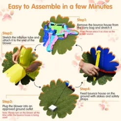 Bountech Inflatable Bounce Castle Dual Slides Jumping Bouncer W/ Climbing Wall -Kiddie Kingdom Store GUEST b559059a 4e4d 4f93 b277 e8044f5f84c2