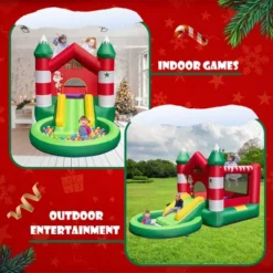Costway Inflatable Bounce House Kids Christmas W/ Slide & Trampoline & Pool Without Blower 14 Costway Inflatable Bounce House Kids Christmas W/ Slide & Trampoline & Pool Without Blower -Kiddie Kingdom Store GUEST b5b93229 ec8a 4fb4 bc29 c63325dc10b0