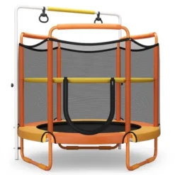 Costway 5FT Kids 3-in-1 Game Trampoline Seamless W/ Enclosure Net Spring Pad In/ Outdoor -Kiddie Kingdom Store GUEST b6ae20fd 8742 4bca b889 4f501e18827e