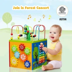 Costway 5-in-1 Wooden Activity Cube Toy Educational Learning Bead Maze W/ Rotatable Base 18 Costway 5-in-1 Wooden Activity Cube Toy Educational Learning Bead Maze W/ Rotatable Base -Kiddie Kingdom Store GUEST bbcdbe94 764c 4d7a 899c f0f9bd4ff31b