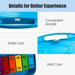 Costway 25 Notes Kids Glockenspiel Chromatic Metal Xylophone W/Case And 2 Mallets -Kiddie Kingdom Store GUEST bc1fc5dd 5c56 4e88 bcc9 b3ba760add6e