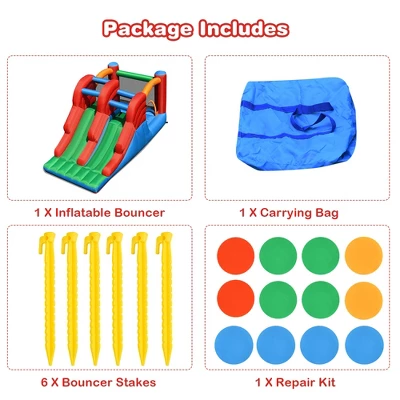 Costway Inflatable Bounce House 3-in-1 Dual Slides Jumping Castle Bouncer Without Blower 10 Costway Inflatable Bounce House 3-in-1 Dual Slides Jumping Castle Bouncer Without Blower - Image 8