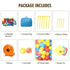 Costway Kid Inflatable Bounce House Slide Jumping Castle W/Soccer Goal Ball Pit & Blower 19 Costway Kid Inflatable Bounce House Slide Jumping Castle W/Soccer Goal Ball Pit & Blower -Kiddie Kingdom Store GUEST bd16f662 6587 4a9d 8dbc 579facdc0384