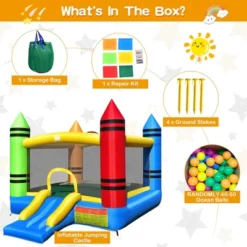 Costway Inflatable Bounce House Kids Jumping Castle W/ Slide&Ocean Balls Blower Excluded 15 Costway Inflatable Bounce House Kids Jumping Castle W/ Slide&Ocean Balls Blower Excluded -Kiddie Kingdom Store GUEST bd2339f6 0f89 4989 b4db ae4fcbdc479c