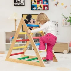 Costway Climbing Triangle Ladder, Wooden Triangle Climber, Educational Triangle Climber -Kiddie Kingdom Store GUEST bdb13561 6f13 4227 a2fd 5a3ea3122fe8