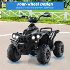 Costway Kids Ride On ATV 12V 4 Wheeler Quad Toy Vehicle With LED Lights -Kiddie Kingdom Store GUEST bdca7945 9400 45d9 949e d4c5dc68a7f0