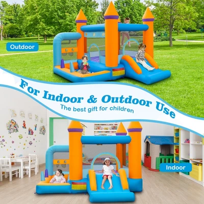 Costway 5-in-1 Inflatable Bounce Castle Kids Jumping Bouncer With Ocean Balls & 735W Blower 5 Costway 5-in-1 Inflatable Bounce Castle Kids Jumping Bouncer With Ocean Balls & 735W Blower - Image 3