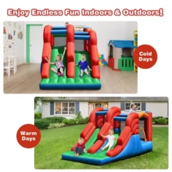 Costway Inflatable Bounce House 3-in-1 Dual Slides Jumping Castle Bouncer W/ 550W Blower -Kiddie Kingdom Store GUEST bedc5ef8 8f38 459a afbf 96fb4eb0bdf5