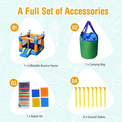 Costway Inflatable Bounce House Kids Magic Castle W/ Large Jumping Area Without Blower 8 Costway Inflatable Bounce House Kids Magic Castle W/ Large Jumping Area Without Blower - Image 6