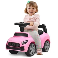 Costway Foot-to-Floor Kids Ride-On Push Car W/ Horn And Music WhitePink -Kiddie Kingdom Store GUEST bf1bde4a 4d59 4d30 a6ba e069447f8171