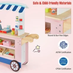 Costway Kids Snacks & Sweets Food Cart Kids Toy Cart Play Set With 30 PCS Accessories -Kiddie Kingdom Store GUEST bfbb5d2d c4eb 4093 9260 d1f29cdce61b