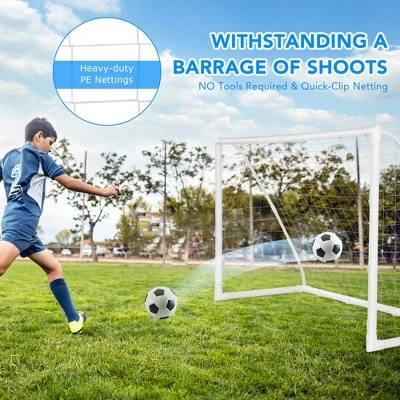 Costway 6 FT X 4 FT Portable Kids Soccer Goal Quick Set-up For Backyard Soccer Training 8 Costway 6 FT X 4 FT Portable Kids Soccer Goal Quick Set-up For Backyard Soccer Training - Image 6