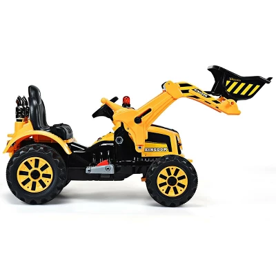 Costway 12V Battery Powered Kids Ride On Excavator Truck W/ Front Loader Digger Yellow 11 Costway 12V Battery Powered Kids Ride On Excavator Truck W/ Front Loader Digger Yellow - Image 9