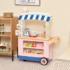 Costway Kids Snacks & Sweets Food Cart Kids Toy Cart Play Set With 30 PCS Accessories