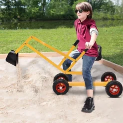 Costway Heavy Duty Kid Ride-on Sand Digger Excavator Digging Scooper Toy 4-Wheel -Kiddie Kingdom Store GUEST c4035567 edea 4a11 913a 9ad53023b656